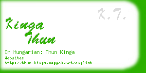 kinga thun business card